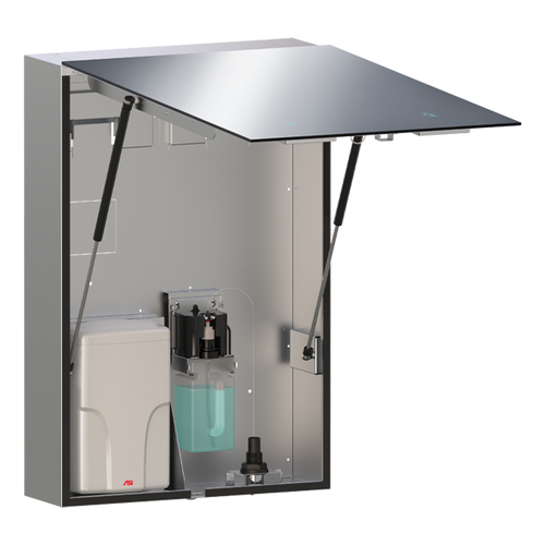 Velare™ BTM System - Stainless Steel Cabinet with Frameless Mirror, Foam Soap Dispenser and High-Speed Hand Dryer (208-240V) - 0663-2