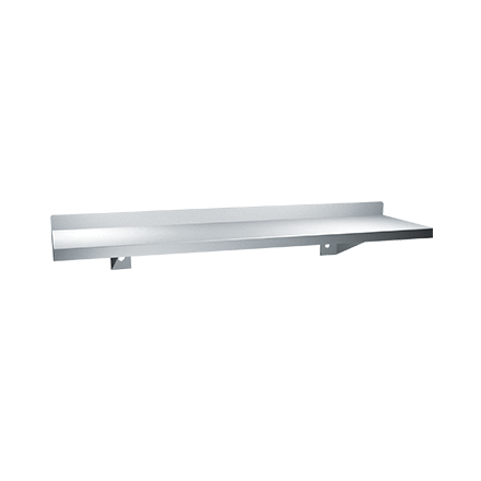 Surface Mounted Shelf With Backsplash, Various Lengths - 0694 Series - 0694-48