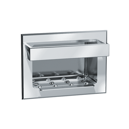 Soap Dish with Bar - Recessed - Wet Wall - Stainless Steel - 0399-W