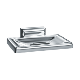 Soap Dish w/ Drain Holes - Chrome Plated Zamak - Surface Mounted - 0720-Z