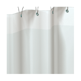 Shower Curtain - 10 Ga. White Vinyl, Order 12 Hooks Separately - 72"W X 72"H - 1200-V72
