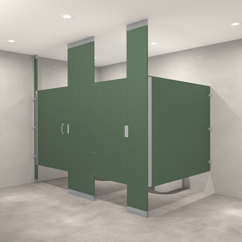 Hadrian Solid Plastic (HDPE) Toilet Partitions - Floor to Ceiling