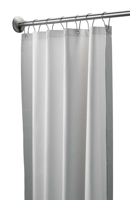 Bradley Vinyl Shower Curtain, White