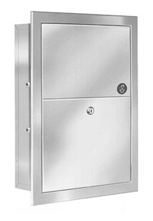 Bradley Napkin Disposal, 1.5 Gal, Recessed