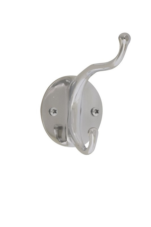 Bradley Robe Hook, Chrome Plated Brass, Double