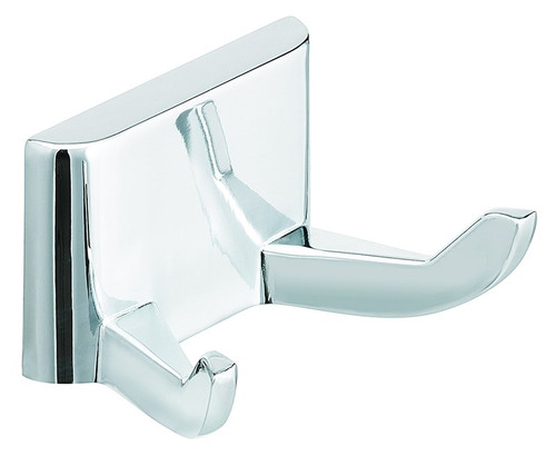 Bradley Double Robe Hook, Polished Chrome