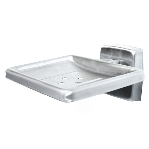 Bradley Soap Dish, Satin Stainless Steel, Surface Mounted