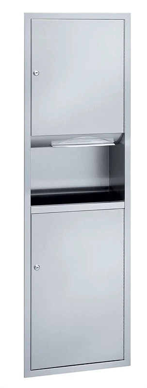 Bradley Towel/Waste Combo, 8.2 Gal, Surface Mounted
