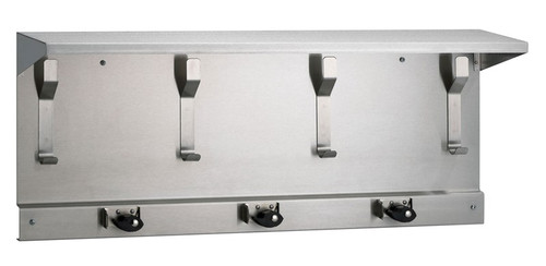 Bradley Utility Shelf With Mop & Broom Holder