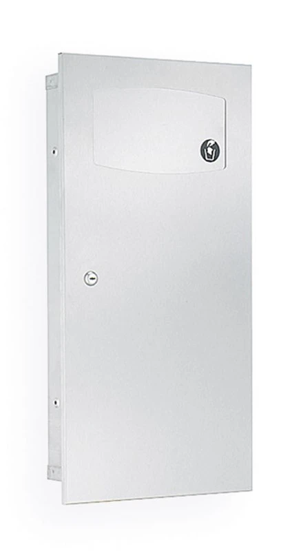 Bradley Recessed Waste Receptacle, 2.8 Gal