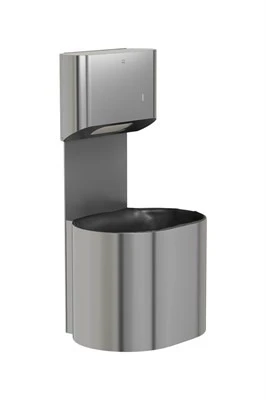 Bradley Elvari Towel/Waste Unit, Surface Mounted P-Shape, 10 GAL