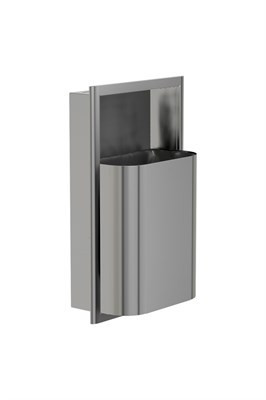 Bradley Elvari Recessed Waste Receptacle, Small Capacity (D-Shape)