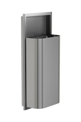 Bradley Elvari Semi-Recessed Waste Receptacle, Medium Capacity (D-Shape)