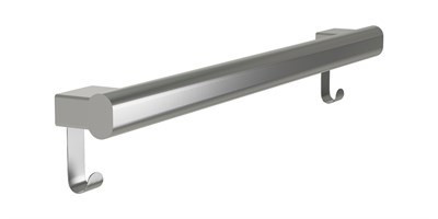 Bradley Elvari Oval Grab Bar with Hooks, 24"