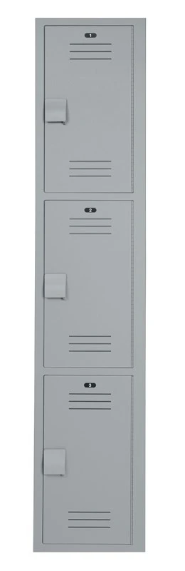 Bradley Plastic Locker, 12"W x 12"D x 72"H, 3-Tier