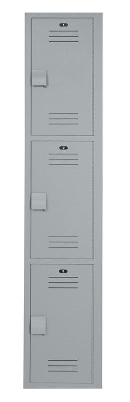 Bradley 12"W x 15"D x 72"H 3-Tier Plastic Locker