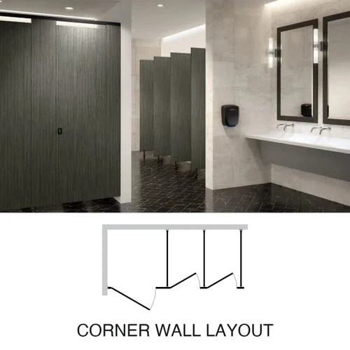 Phenolic Toilet Partitions — Corner Wall