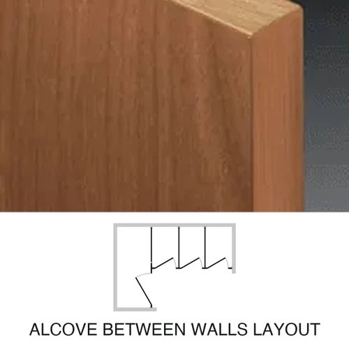 Plastic Laminate Toilet Partitions — Alcove Between Walls