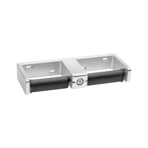 Bobrick B-27460 Surface-Mounted Toilet Tissue Dispenser, Tumbler Lock, Cast Aluminum, Two Rolls
