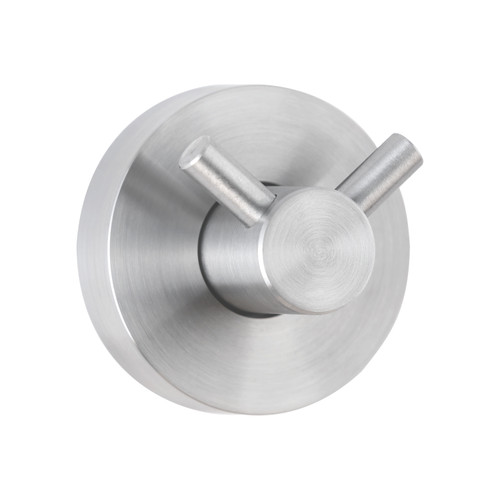 Bobrick B-549 Surface-Mounted Double Coat Hook, Cubicle Collection, Satin Finish