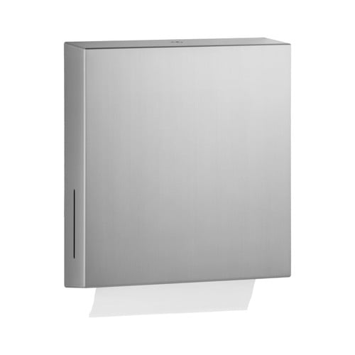 Bobrick Surface-Mounted Paper Towel Dispenser, Satin Finish, 525 Multifold Towels