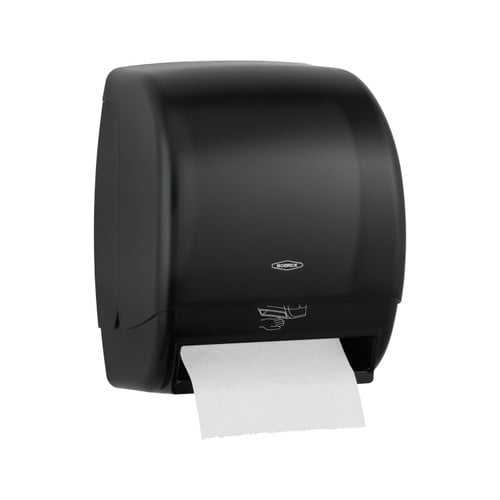 Bobrick B-72974 Surface-Mounted Automatic Roll Paper Towel Dispenser, Dark Translucent Plastic