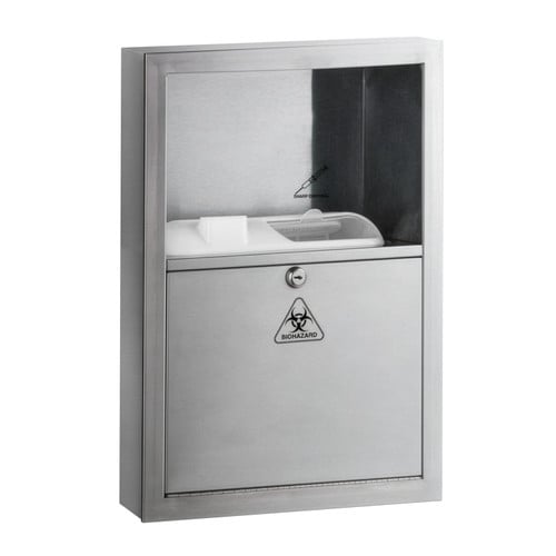 Bobrick B-350169 Surface-Mounted Sharps Disposal Cabinet, (Not available in Canada)