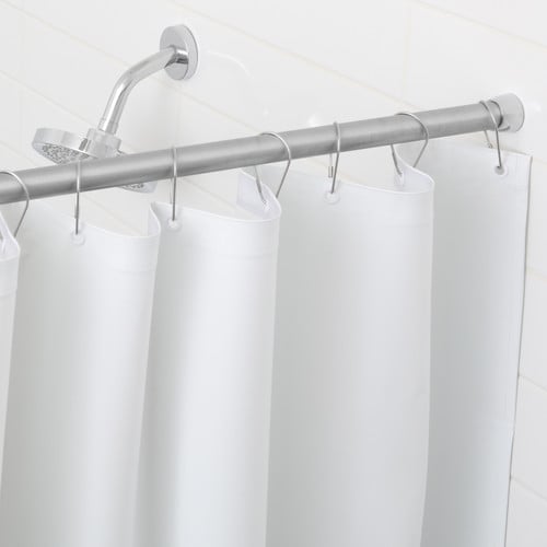 Bobrick 204-2 Shower Curtain, Opaque Matte White Vinyl, 42" Wide