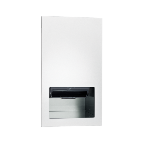 PIATTO™ COMPLETELY RECESSED AUTOMATIC ROLL PAPER TOWEL DISPENSER - AC Power - White Phenolic Door - 645210AC-00