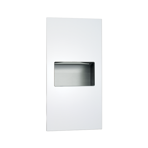 PIATTO™ COMPLETELY RECESSED PAPER TOWEL DISPENSER AND WASTE RECEPTACLE - White Phenolic Door - 64623-00