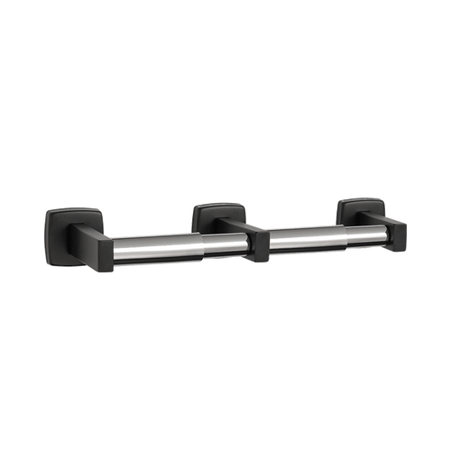 Matte Black Toilet Tissue Holder (Double) - Surface Mounted - 7305-2-41
