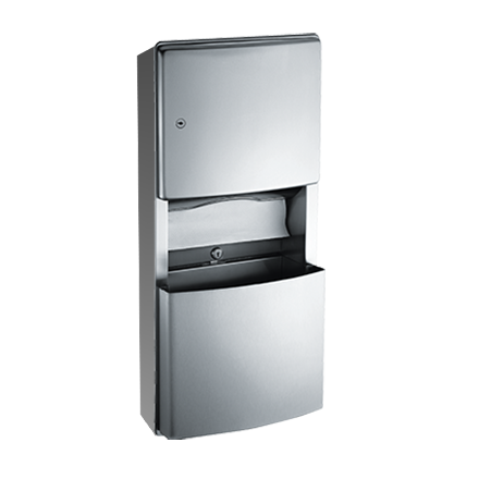 ROVAL™ Surface Mounted Paper Towel Dispenser and Removable Waste Receptacle - 204623-9