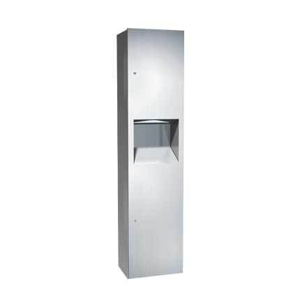 Simplicity Collection Paper Towel (Multi, C-Fold, Single) Dispenser & Waste Receptacle - Surface Mounted - 64676-9