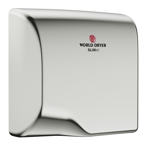 WORLD DRYER® L-973A SLIMdri® | Hand Dryer - Automatic Brushed Stainless Steel Universal Voltage Surface-Mounted | ADA Compliant
