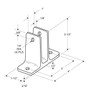 WALL BRACKET (1750) 1" TWO EAR & SCREW PACK-6LP