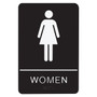 SIGNS RESTROOM - BRAILLE - BLACK ACRYLIC