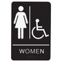 SIGNS RESTROOM - BRAILLE - BLACK ACRYLIC