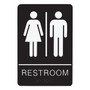 SIGNS RESTROOM - BRAILLE - BLACK ACRYLIC