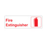 130812 SIGN FIRE EXTINGUISHER - RED AND WHITE 9" X 3"