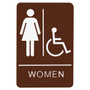 SIGNS RESTROOM - BRAILLE - BROWN ACRYLIC