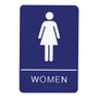 SIGNS RESTROOM HANDICAP - BRAILLE - BLUE ACRYLIC