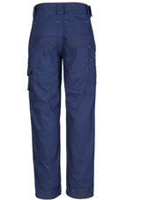 Men's Cordura® Duckweave Pant in navy blue, featuring multiple pockets and a branded label on the back.