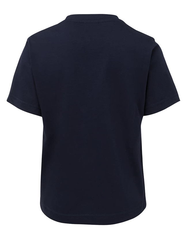 A navy blue children's T-shirt with a simple design, featuring a short-sleeve cut and no visible logos.
