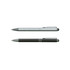 A metal stylus pen set featuring a silver pen and a black pen, each with a sleek design and clip.