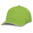 A cap in vibrant green with a white trim. The headwear features a classic design suitable for various occasions.