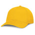 A yellow baseball cap with a curved brim and a structured crown.