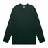 A long-sleeve T-shirt in dark green, featuring a logo on the label and a classic fit.