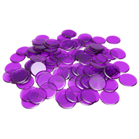 Plastic Bingo Chips Purple 7/8 inch size 100 per pack Bingo Markers