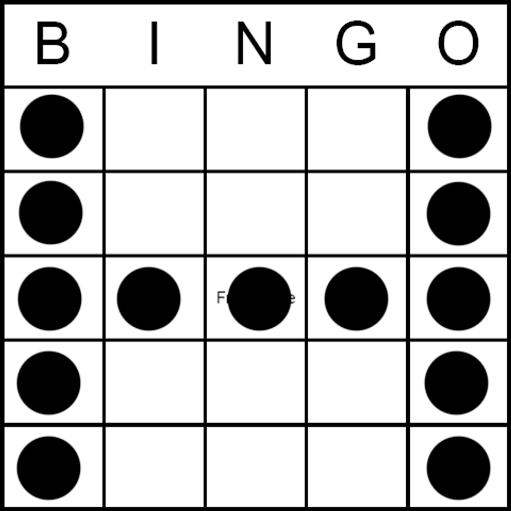 Bingo Game Pattern Letter H bingo-game-pattern-letter-h