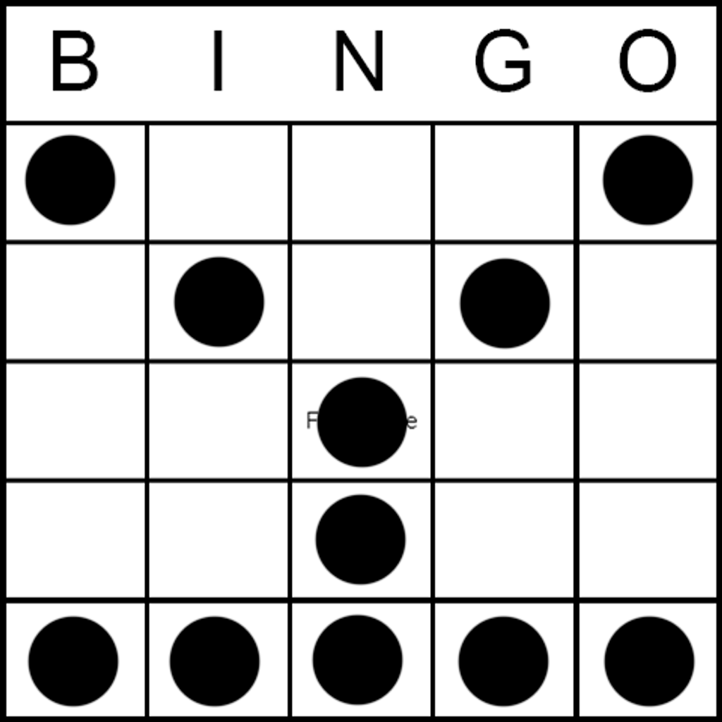 Bingo Game Pattern - Empty Glass